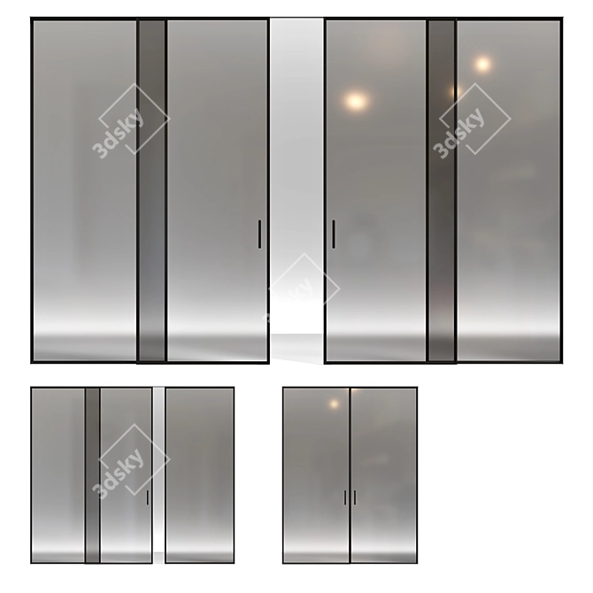 Lualdi L7 Sliding Door Set 3D model image 1