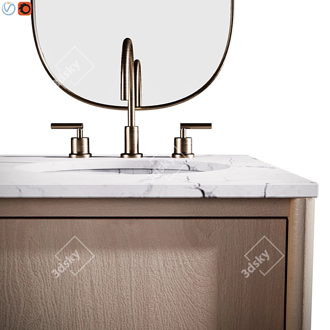 Manzanita 60 Double Sink Vanity 3D model image 4