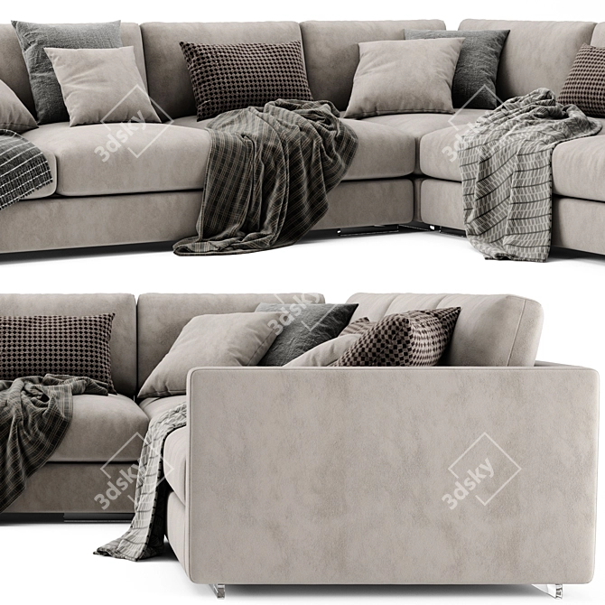 Flexform Magnum L-Shaped Sofa Unit 3D model image 4