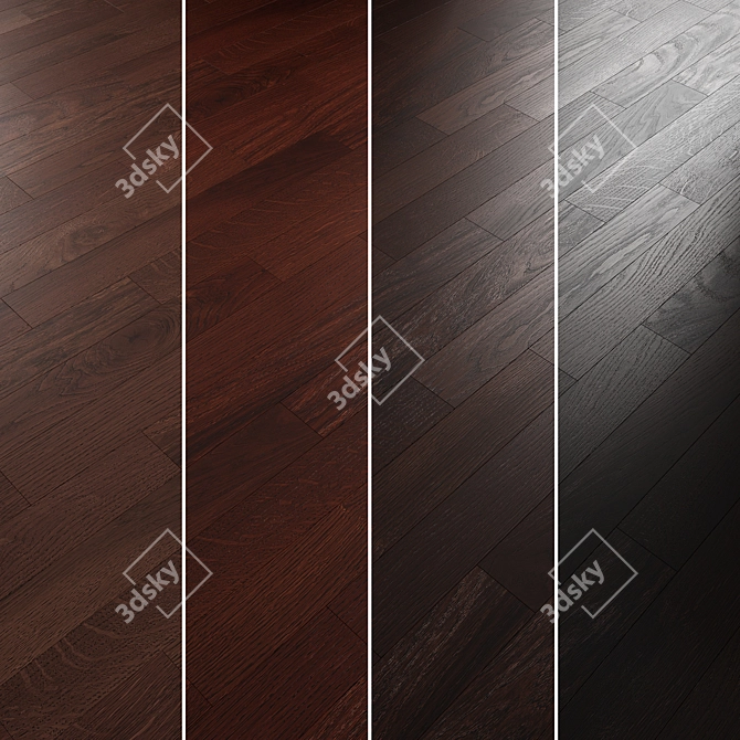 Oak Parquet Flooring Collection 3D model image 4