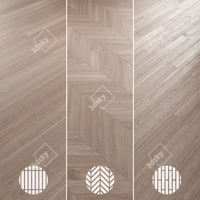 Oak Parquet Selection 017 3D model image 6