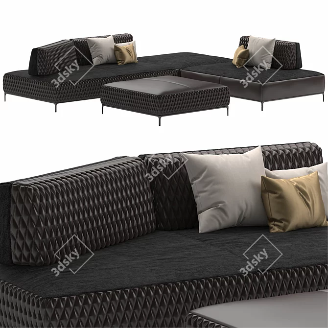 Modern Italian Sanders Sofa Model 3D model image 1