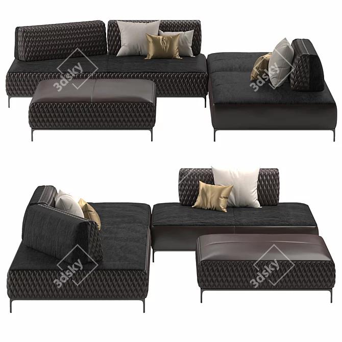 Modern Italian Sanders Sofa Model 3D model image 2