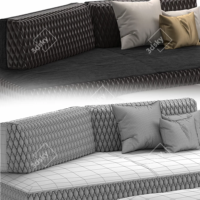 Modern Italian Sanders Sofa Model 3D model image 3