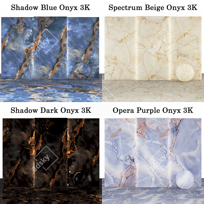 Luxury Onyx Texture Collection 3D model image 2