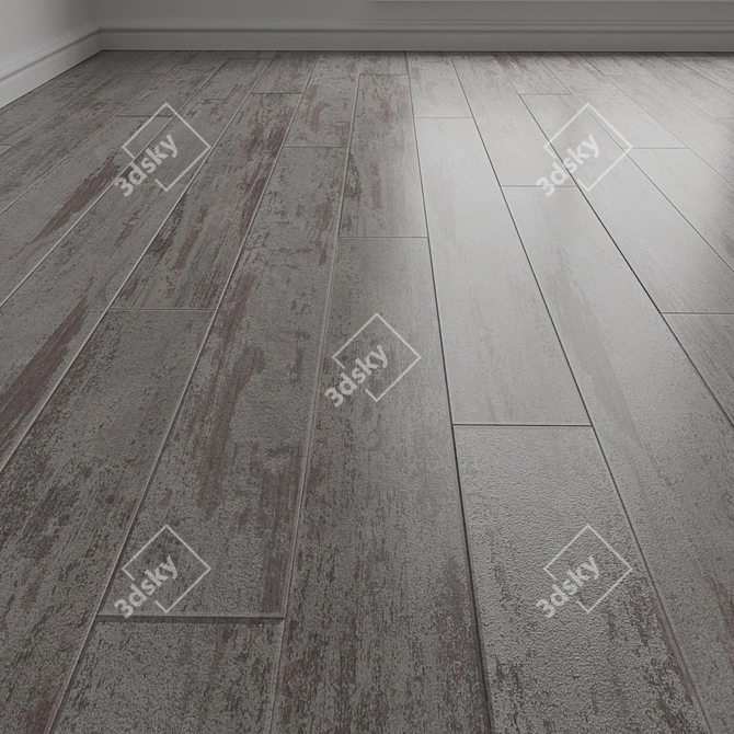 Wood Parquet Flooring Set 3D model image 1