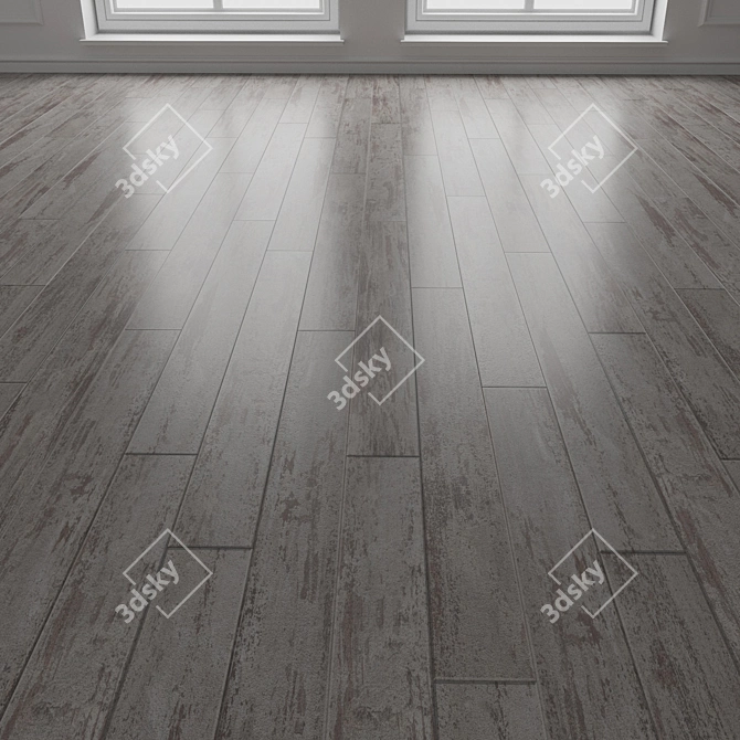 Wood Parquet Flooring Set 3D model image 3