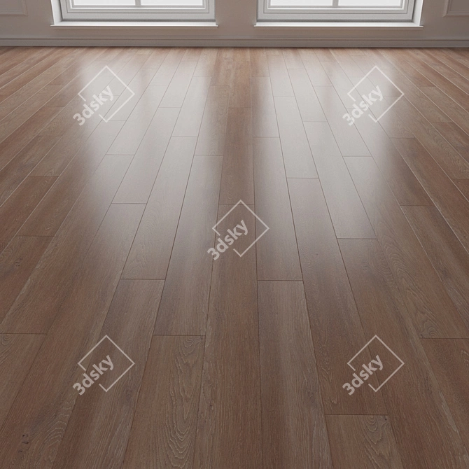 Wooden Parquet Flooring Set 3D model image 3