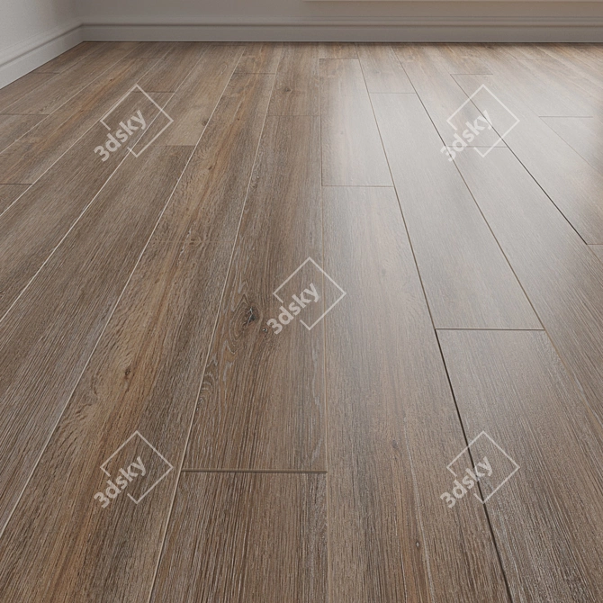 Wooden Parquet Floor Texture 3D model image 1