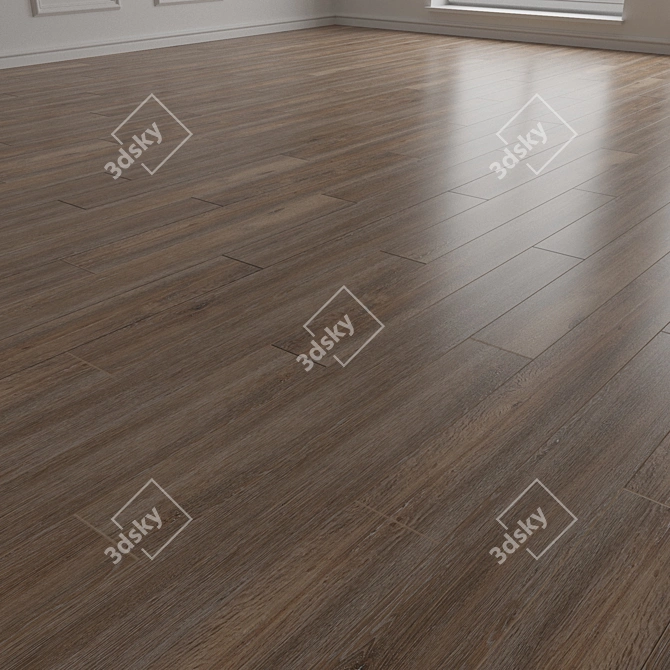 Wooden Parquet Floor Texture 3D model image 2