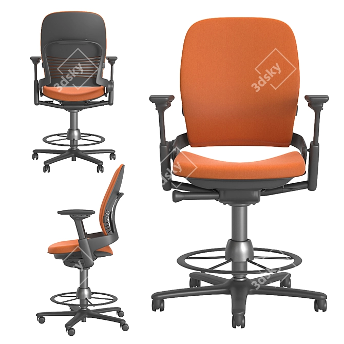 Steelcase Leap Stool Mesh Upgrade 3D model image 2