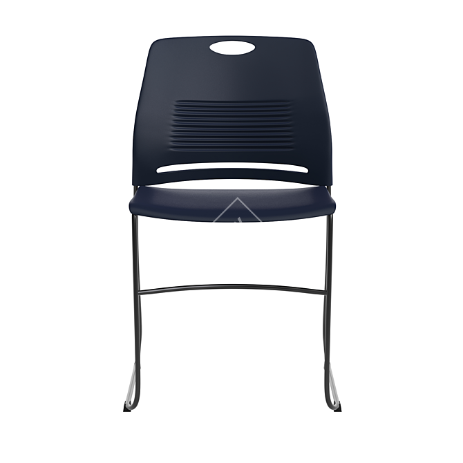 Stackable Plastic Office Chair 3D model image 3