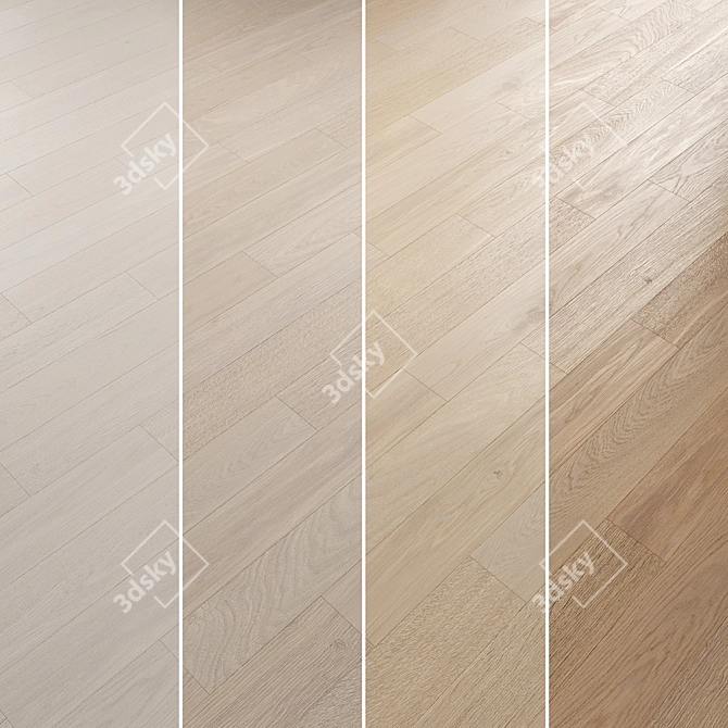 Oak Parquet Flooring Collection 3D model image 2