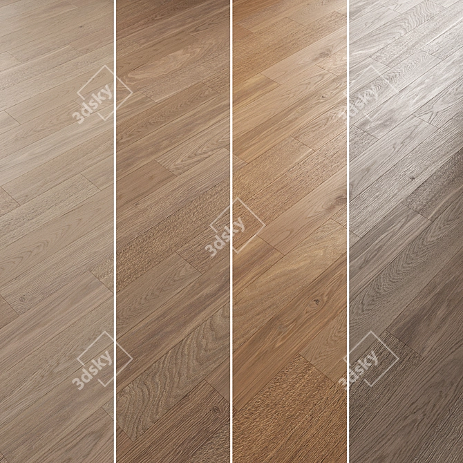 Oak Parquet Flooring Collection 3D model image 3