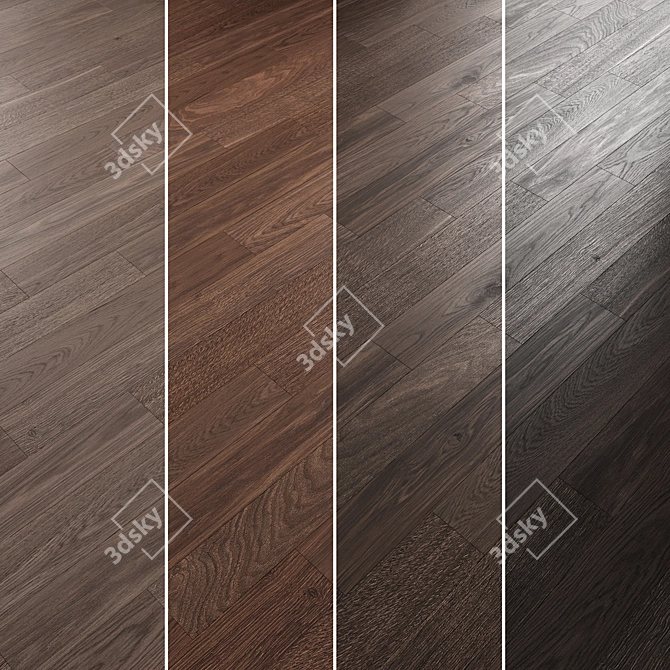 Oak Parquet Flooring Collection 3D model image 4