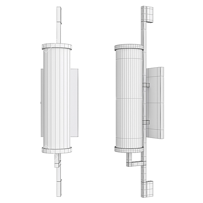 Modern Park Slope Outdoor Sconce 3D model image 2