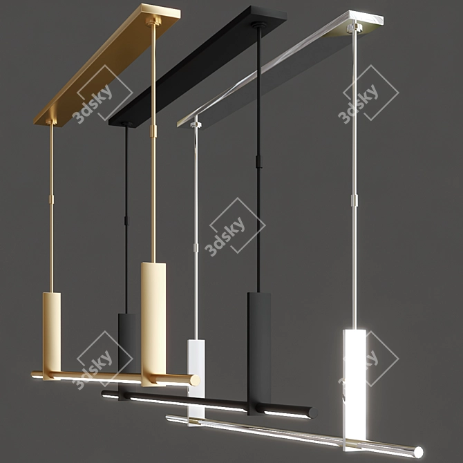 Designer Linear Pendant by Kelly Wearstler 3D model image 3