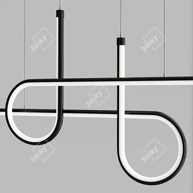 Modern Pendant Lamp Fixture 3D model image 4