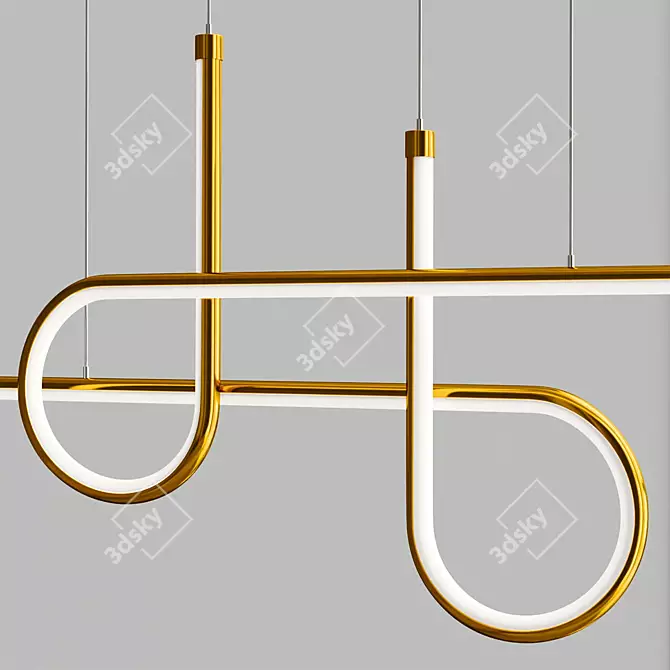 Modern Pendant Lamp Fixture 3D model image 5