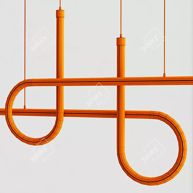 Modern Pendant Lamp Fixture 3D model image 6