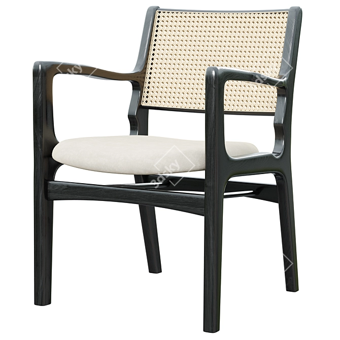 Gemma M1084 Cpa Beech Wood Chair 3D model image 1