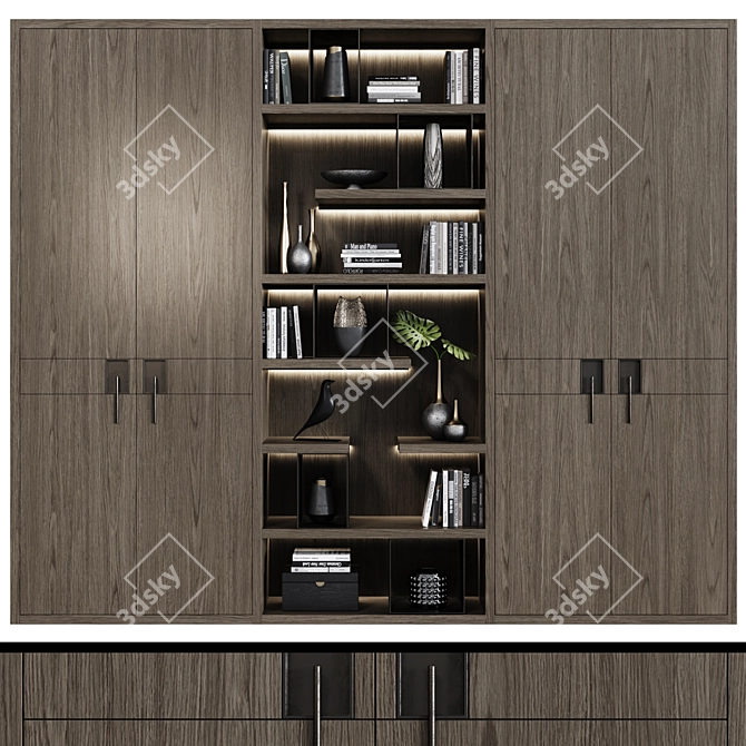 Modern Style Wardrobes 54 3D model image 1