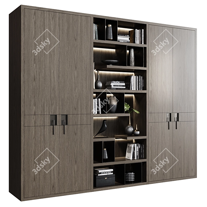 Modern Style Wardrobes 54 3D model image 2