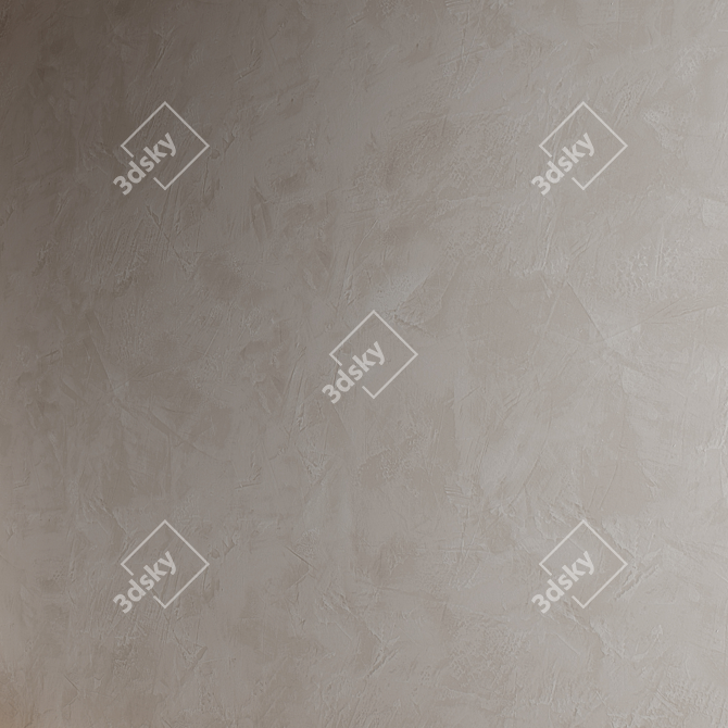 Seamless Decorative Plaster Material 3D model image 2