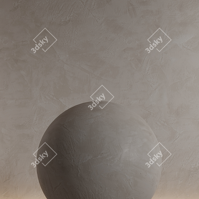 Seamless Decorative Plaster Material 3D model image 3