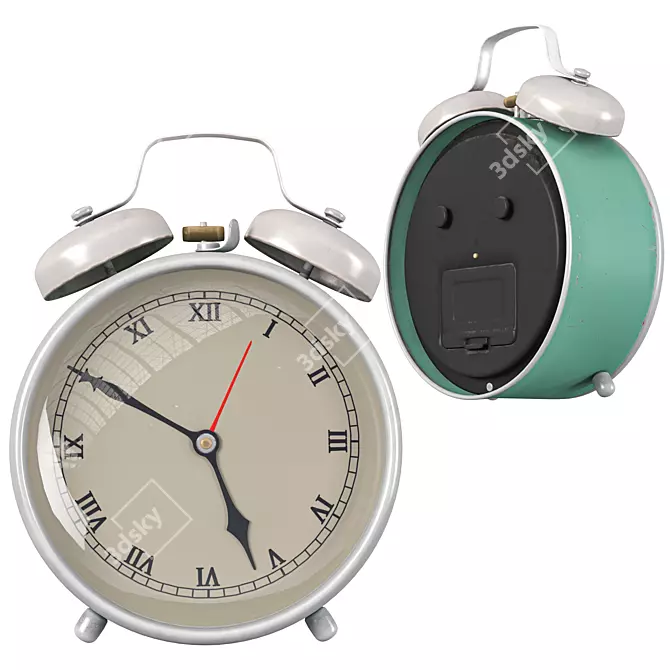 Vintage Russian Alarm Clock 3D model image 2