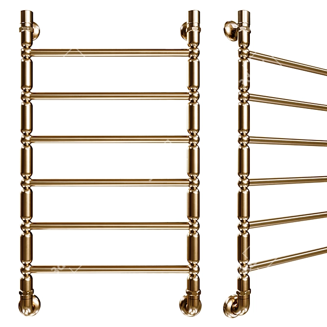 Ewrika Medeya B2 Gold Towel Warmer 3D model image 1