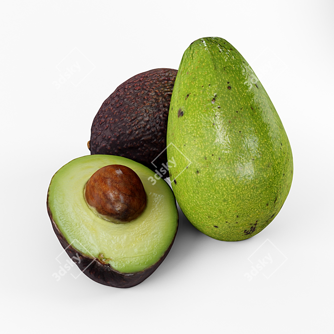 Avocado Duo Special Mix 3D model image 1