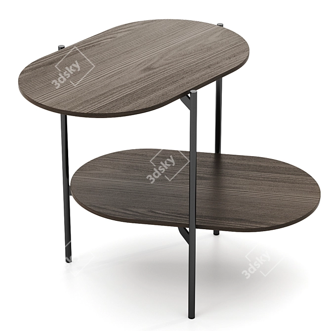 Contemporary Loto Side Table, 600mm 3D model image 4