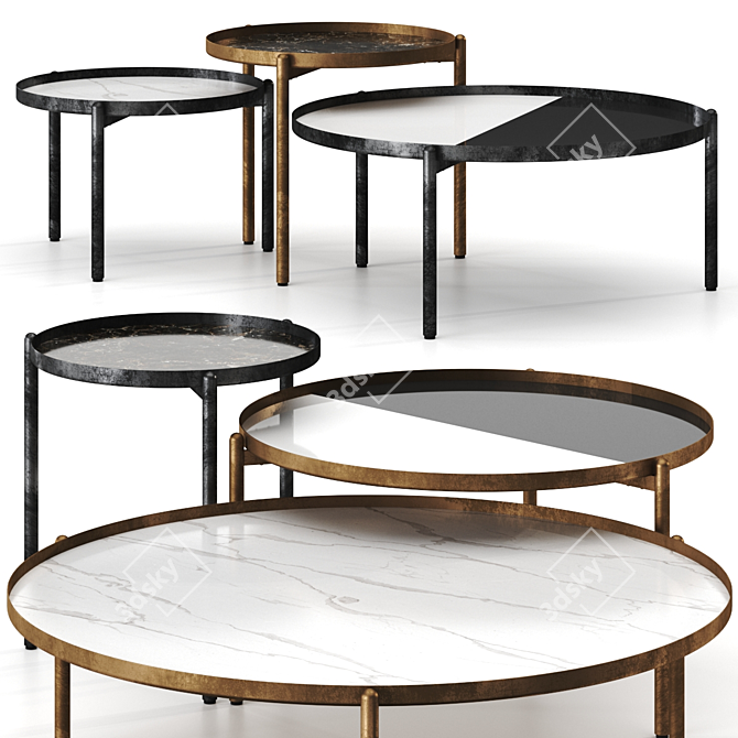 Sleek Campos Table Sovet Italia 3D model image 1