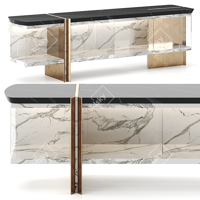 Modern Foil Sideboard By Enne 3D model image 1