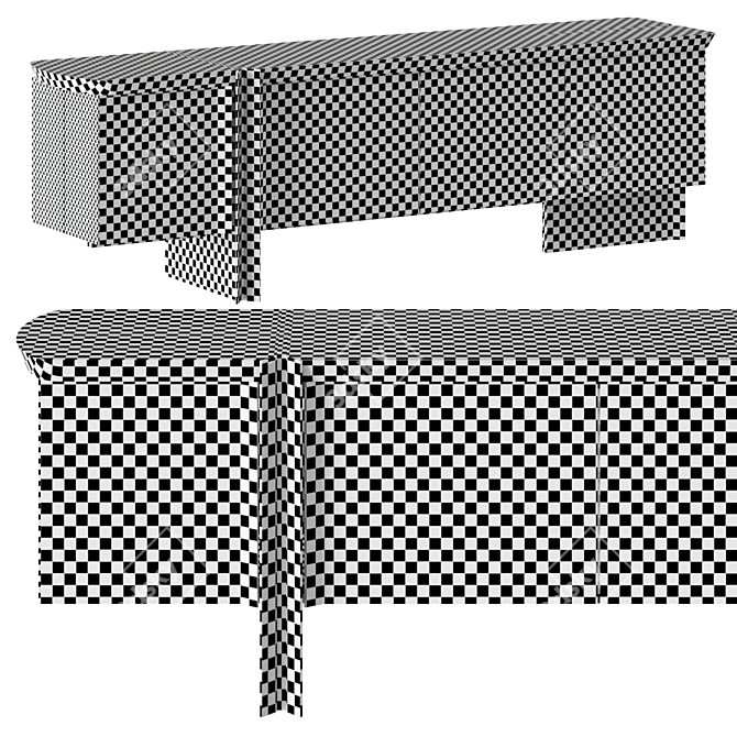 Modern Foil Sideboard By Enne 3D model image 2