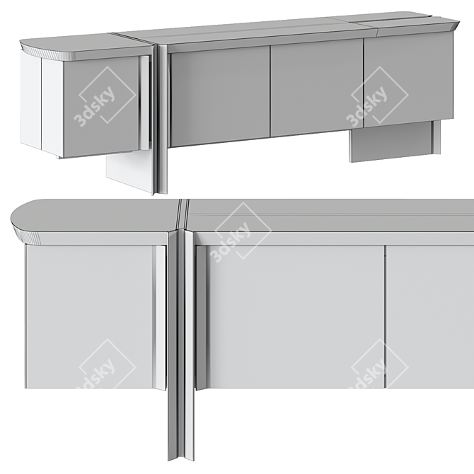 Modern Foil Sideboard By Enne 3D model image 3