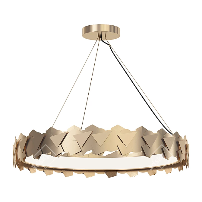 Art Deco Halo Chandelier 3D model image 1