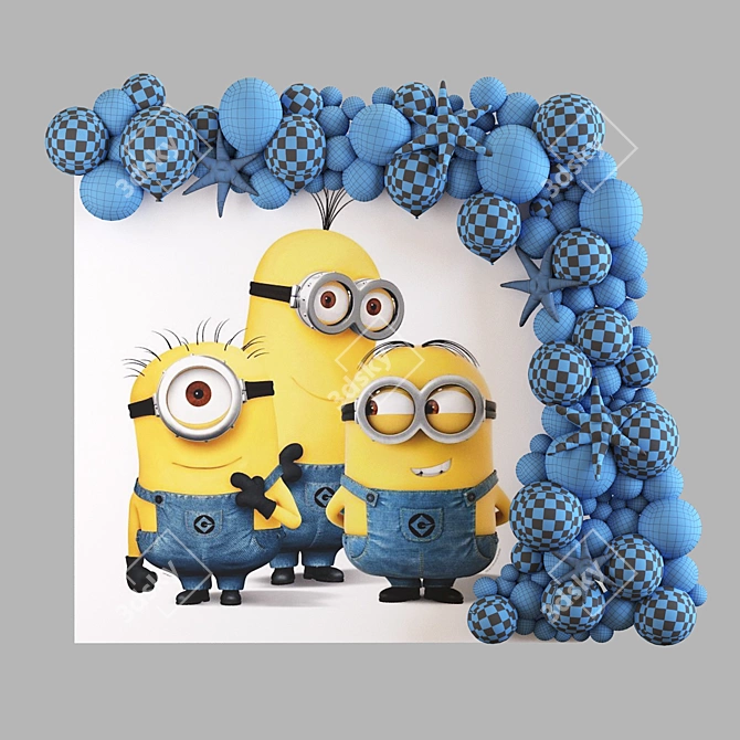 Minion Photo Zone Set 2013 3D model image 7