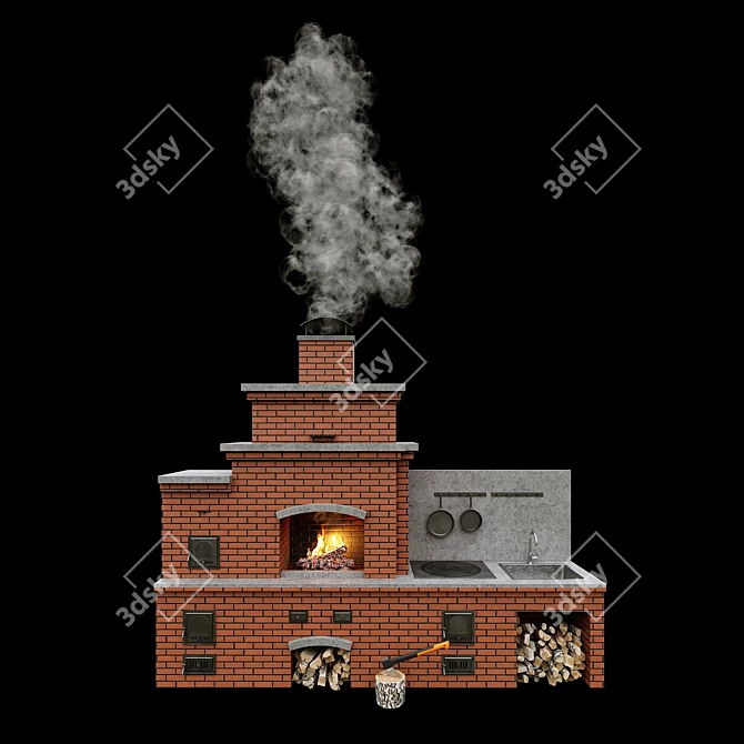 Brick BBQ 2014 Version 3D 3D model image 3