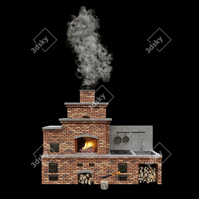 Brick BBQ 2014 Version 3D 3D model image 4