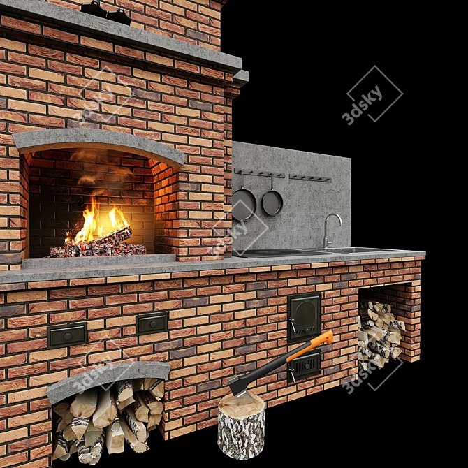 Brick BBQ 2014 Version 3D 3D model image 5