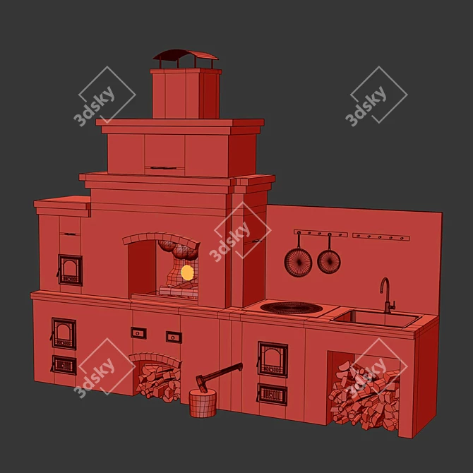 Brick BBQ 2014 Version 3D 3D model image 7