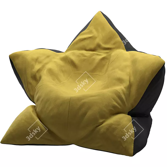 Rose Bean Bag Chair in Four Colors 3D model image 3