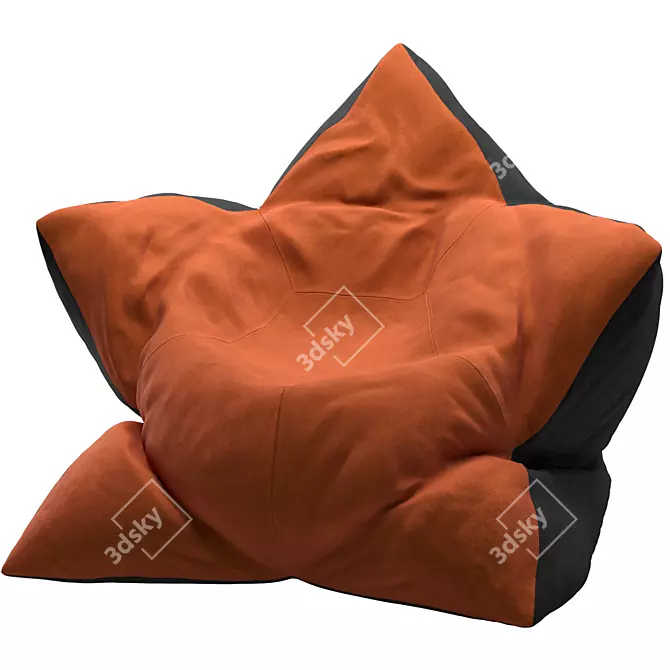 Rose Bean Bag Chair in Four Colors 3D model image 4