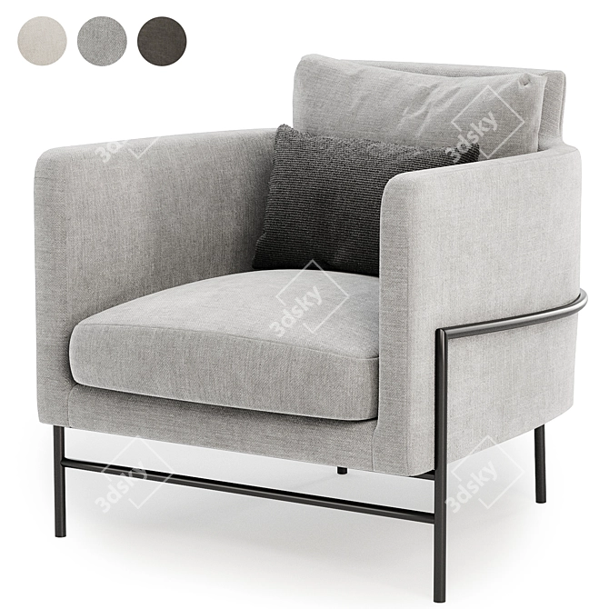 Elegant Aerin Armchair - Comfort Redefined 3D model image 3