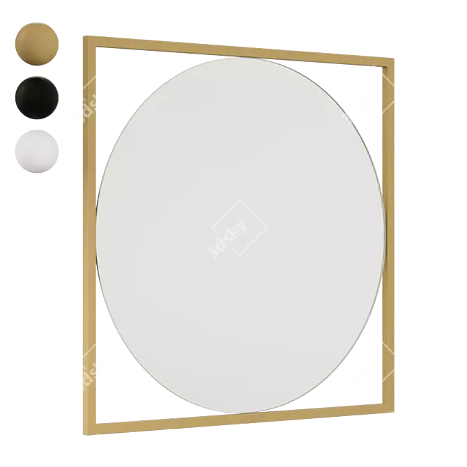 Square Frame Mirror 20x20mm 3D model image 1