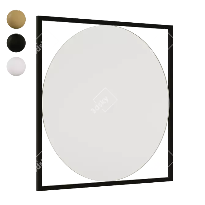 Square Frame Mirror 20x20mm 3D model image 2