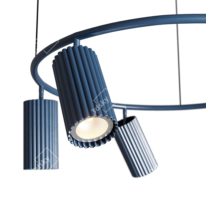 Modern Nordic 6-Light Chandelier 3D model image 2