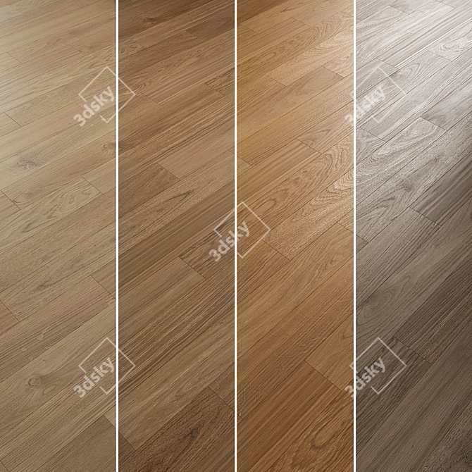  Oak Parquet Flooring Collection 3D model image 3